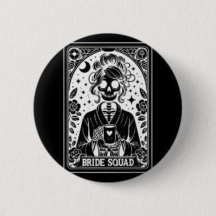 Chapa Redonda De 5 Cm Novia Squad Tarjeta Tarot Novia Coven Gótico Solte