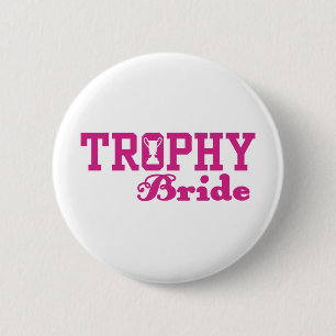 Chapa Redonda De 5 Cm Novia Trofeo