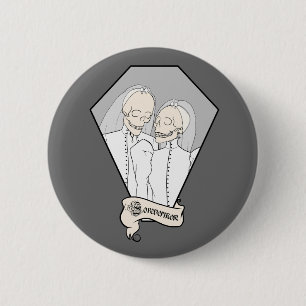 Chapa Redonda De 5 Cm Novias de Skeleton