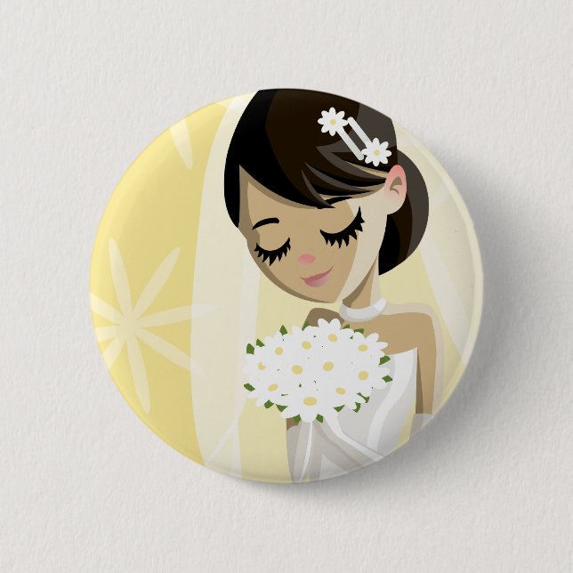 Chapa Redonda De 5 Cm Novias hermosas (Anverso)