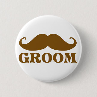 Chapa Redonda De 5 Cm Novio del bigote