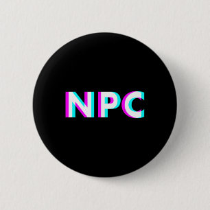 Chapa Redonda De 5 Cm Npc Meme - Personaje No Jugador 2 