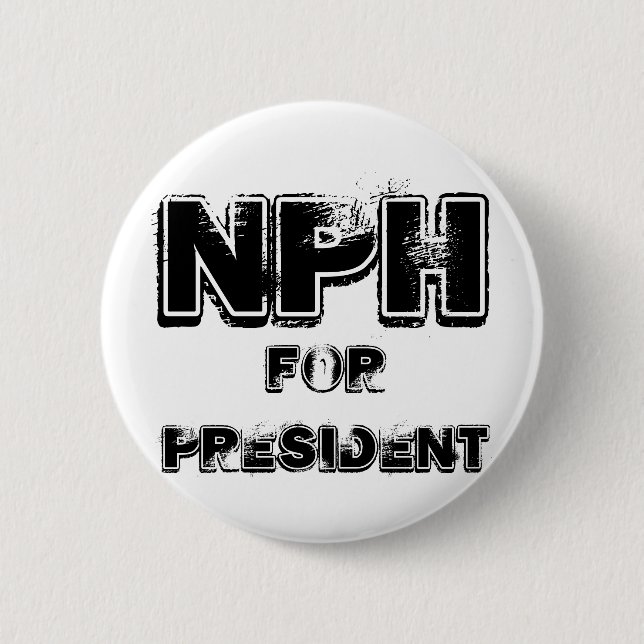 Chapa Redonda De 5 Cm NPH para el presidente (Anverso)