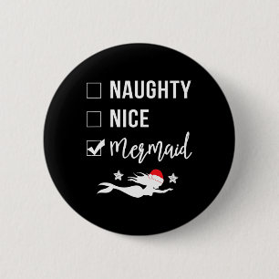 Chapa Redonda De 5 Cm Ntraviesa Sirena Funny Navidades de Sirena