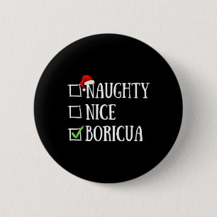 Chapa Redonda De 5 Cm Ntrina Niza Boricua Funny Puerto Rico Santa Hat C