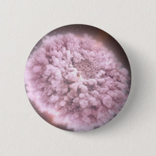 Chapa Redonda De 5 Cm Nube De Desechos De Dos Estrellas De Neutrón