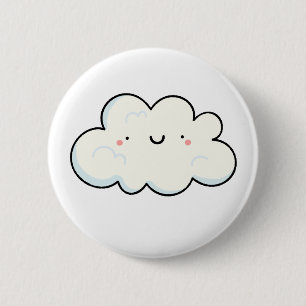 Chapa Redonda De 5 Cm Nube de Kawaii