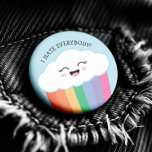 Chapa Redonda De 5 Cm Nube y arbustos de Kawaii<br><div class="desc">Grumpy botón Nube de Kawaii y Arcos de lluvia - Este diseño de botón está especialmente hecho para la gente no tan brillante-feliz,  ya sabes quién eres. Sólo di no a la positividad tóxica con una sonrisa en tu cara con este hilarante botón de nubes al estilo kawaii.</div>