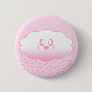 CHAPA REDONDA DE 5 CM NUBES ADORABLES LLUVIA DE CORAZONES AMOR DULCE