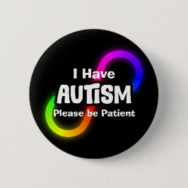 Chapa Redonda De 5 Cm Nudo de Infinito Arcoíris Conciencia del Autismo  
