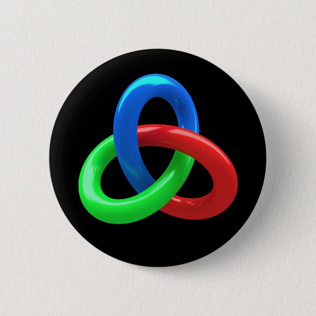 Chapa Redonda De 5 Cm Nudo Trefoil (Anverso)