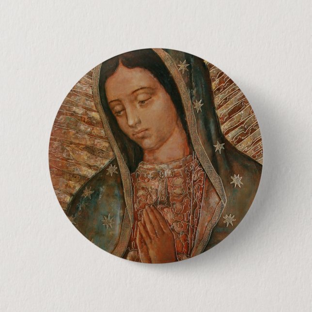 Chapa Redonda De 5 Cm nuestra dama de guadalupe (Anverso)
