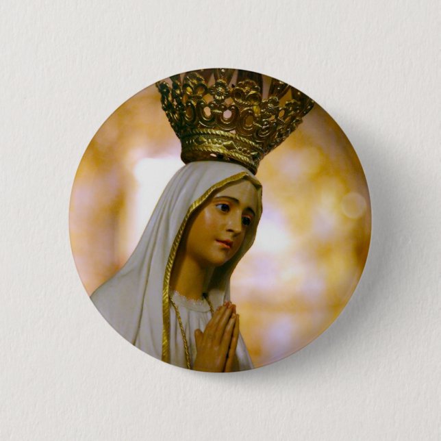 Chapa Redonda De 5 Cm Nuestra señora de Fátima (Anverso)