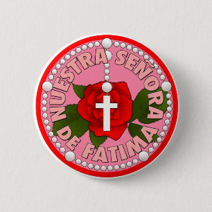 Chapa Redonda De 5 Cm Nuestra Señora de Fátima