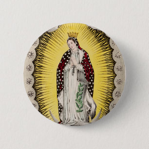 Chapa Redonda De 5 Cm Nuestra Señora de Guadalupe