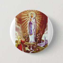 Chapa Redonda De 5 Cm Nuestra Señora de Lourdes