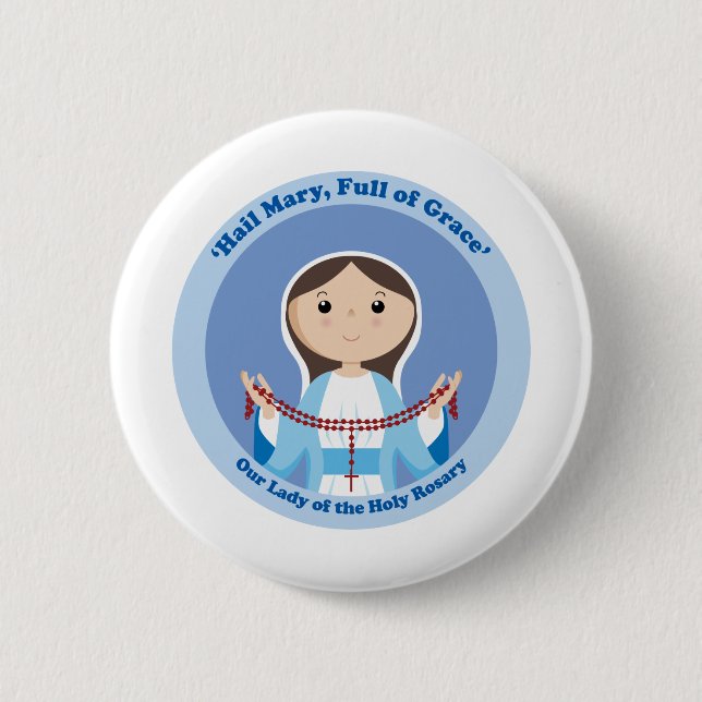Chapa Redonda De 5 Cm Nuestra señora del rosario (Anverso)