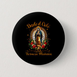 Chapa Redonda De 5 Cm Nuestra Señora Virgen De Guadalupe Santa Virgen Ma