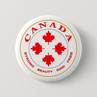 Chapa Redonda De 5 Cm Nuestro emblema de Canadá