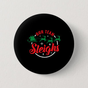 Chapa Redonda De 5 Cm Nuestro equipo de Navidades de la familia Pajama X