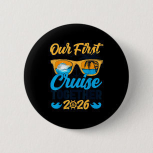 Chapa Redonda De 5 Cm Nuestro primer crucero 2026 juntos lindo conjunto