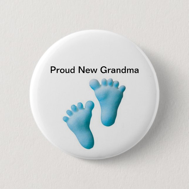 Chapa Redonda De 5 Cm Nueva abuela orgullosa (Anverso)