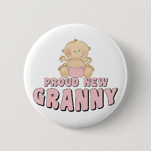 Chapa Redonda De 5 Cm NUEVA Camiseta de abuela ORGULLOSA
