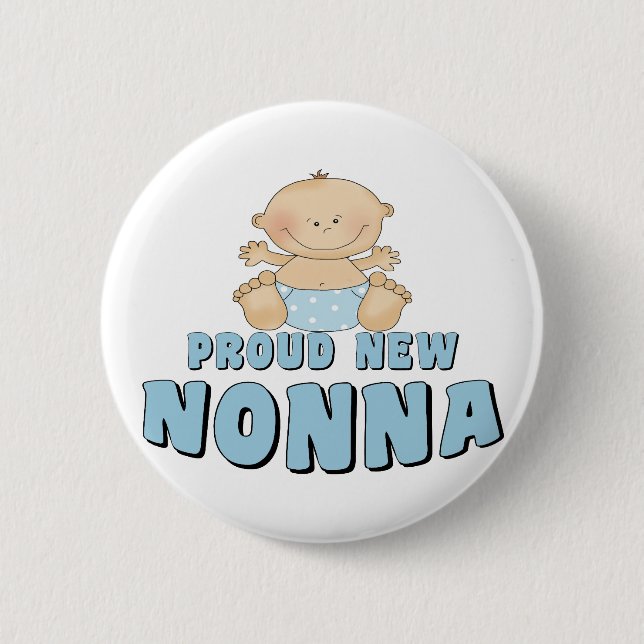Chapa Redonda De 5 Cm NUEVA camiseta ORGULLOSA de Nonna (Anverso)