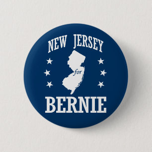 CHAPA REDONDA DE 5 CM NUEVA JERSEY PARA BERNIE SANDERS