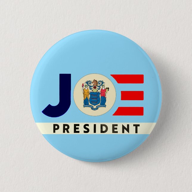 Chapa Redonda De 5 Cm Nueva Jersey para Joe 2020 (Anverso)