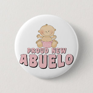 Chapa Redonda De 5 Cm NUEVA niña ORGULLOSA de ABUELO