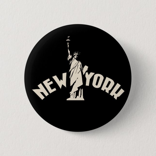 Chapa Redonda De 5 Cm Nueva York (Anverso)