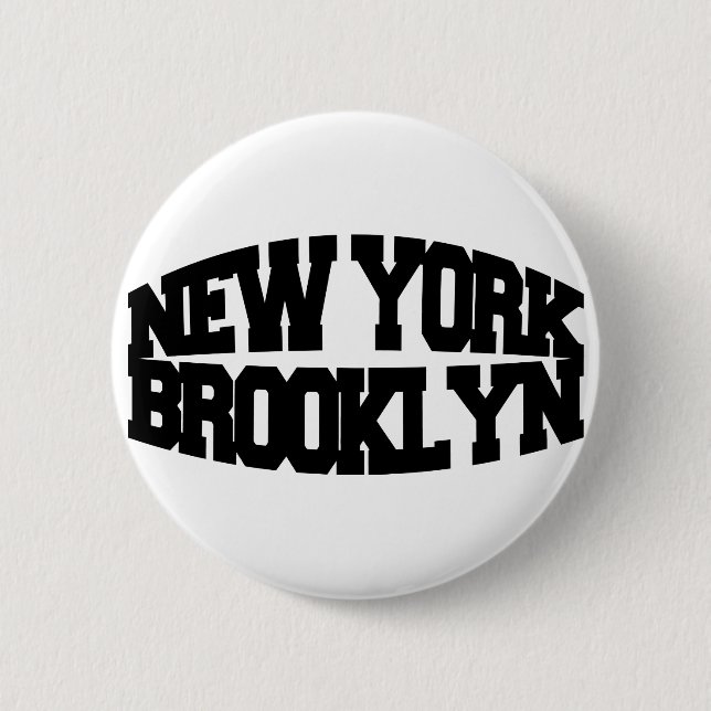 Chapa Redonda De 5 Cm Nueva York Brooklyn (Anverso)