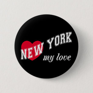Chapa Redonda De 5 Cm Nueva York mi amor