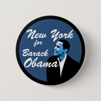 Chapa Redonda De 5 Cm Nueva York para Barack Obama