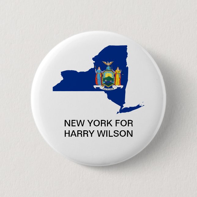 Chapa Redonda De 5 Cm NUEVA YORK PARA Harry Wilson GOBERNADOR BUTTON (Anverso)