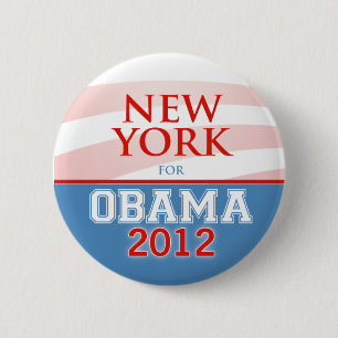 Chapa Redonda De 5 Cm NUEVA YORK para Obama 2012