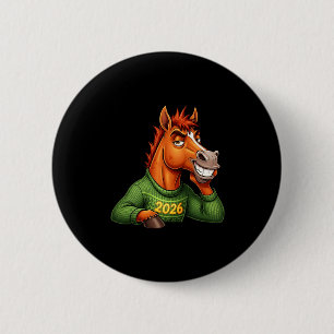 Chapa Redonda De 5 Cm Nuevo Caballo Lunar Festivo Dibujos Animados Premi