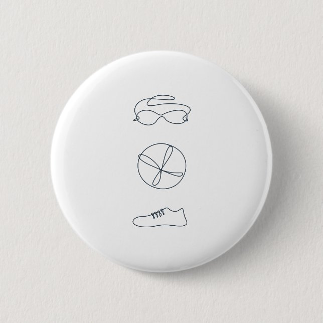 Chapa Redonda De 5 Cm Nuevo diseño de Triathlon (Anverso)