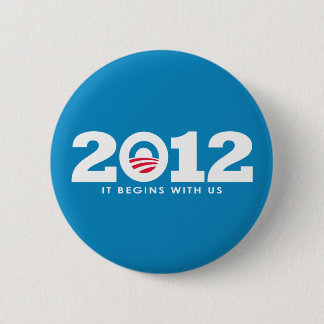Chapa Redonda De 5 Cm Nuevo logotipo de Obama 2012