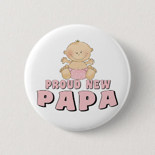Chapa Redonda De 5 Cm NUEVO muchacho ORGULLOSO de la papá