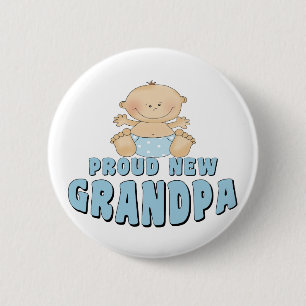 Chapa Redonda De 5 Cm NUEVO muchacho ORGULLOSO del abuelo