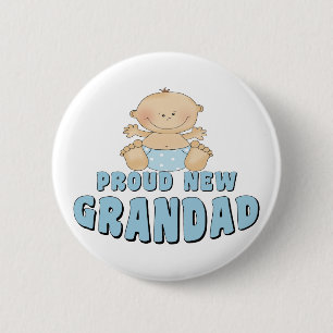Chapa Redonda De 5 Cm NUEVO muchacho ORGULLOSO del Grandad