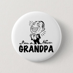 Chapa Redonda De 5 Cm Nuevos camisetas y regalos sonrientes del abuelo