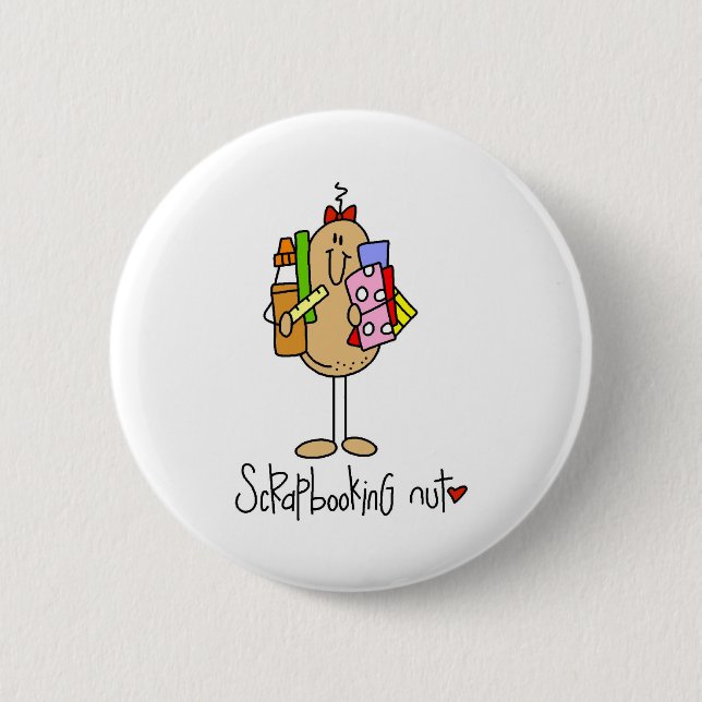 Chapa Redonda De 5 Cm Nuez de Scrapbooking (Anverso)