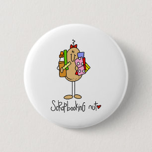 Chapa Redonda De 5 Cm Nuez de Scrapbooking