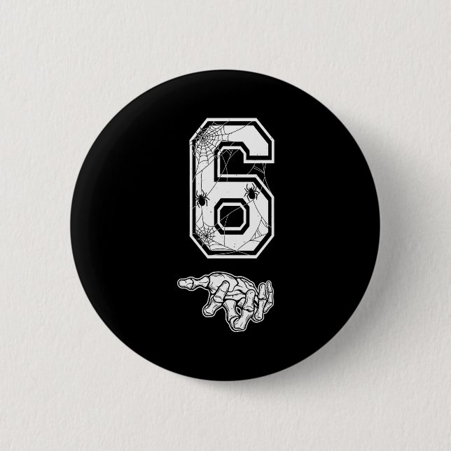 Chapa Redonda De 5 Cm Number 6 Matching 67 Meme Couples Halloween Costum (Anverso)