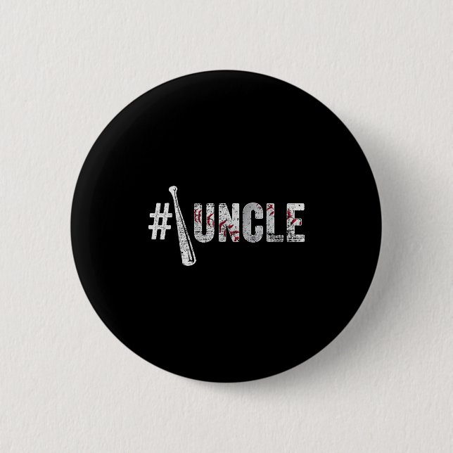 Chapa Redonda De 5 Cm Number One Baseball Uncle Fathers Day Funny Baseba (Anverso)
