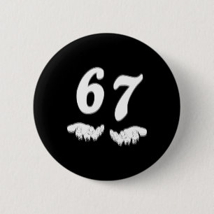 Chapa Redonda De 5 Cm Número 67 Coincidencia Seis Siete Meme Divertido H