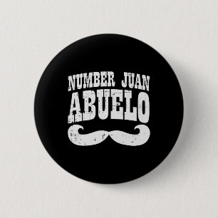 Chapa Redonda De 5 Cm Número uno Juan Abuelo Día del Padre español Mexic